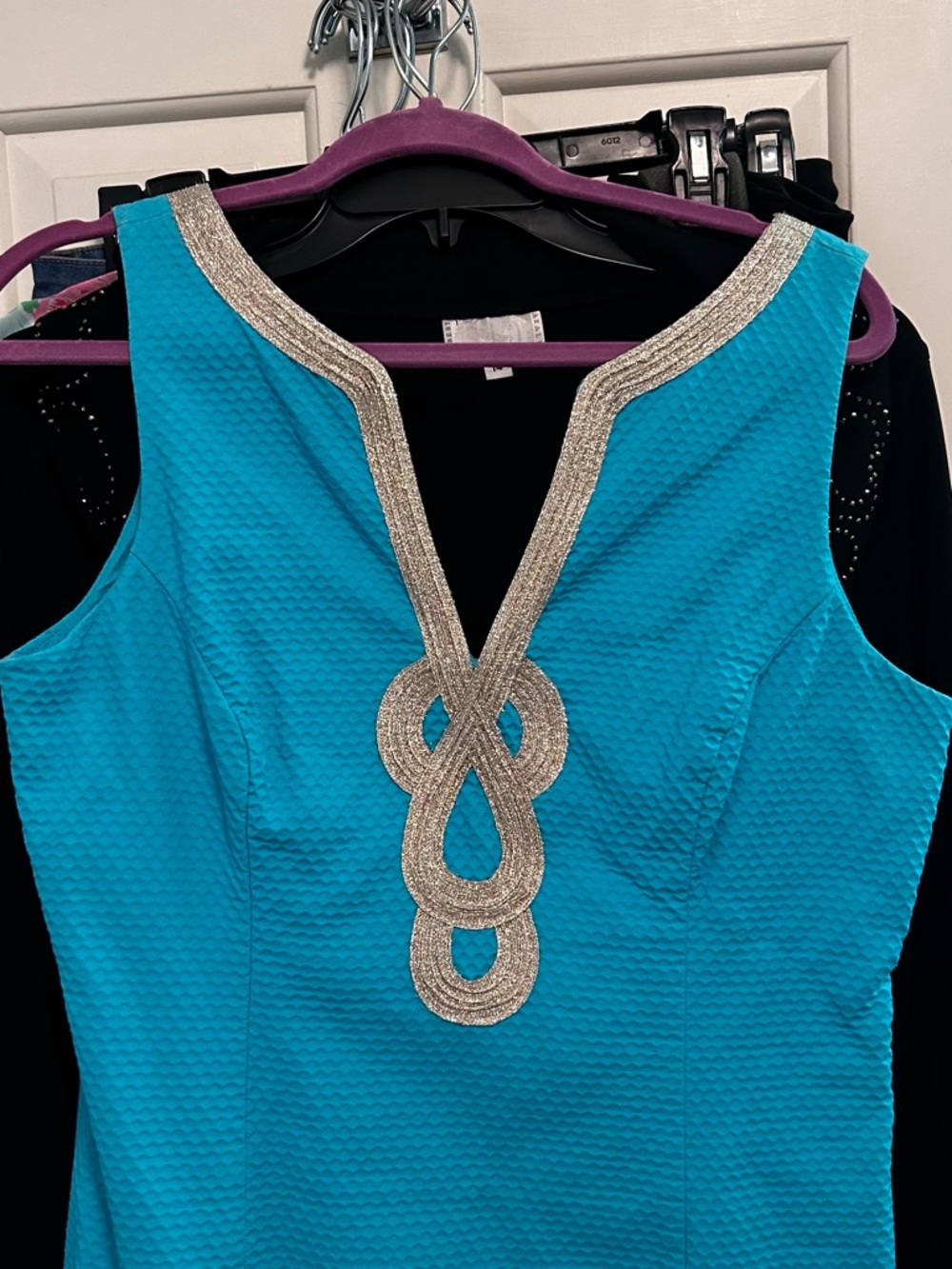 Lilly Pulitzer Sleeveless Aqua Tunic w Gold Embell V-Neck Dress S-12 
Send Offer